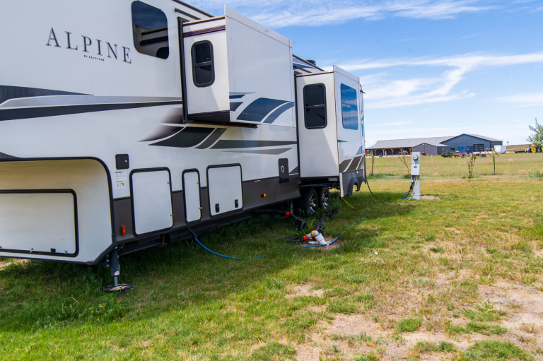 30/50 amp hookups in RV resort in Central Wyoming